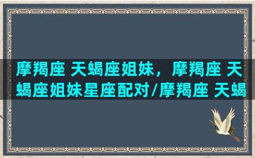 摩羯座 天蝎座姐妹，摩羯座 天蝎座姐妹星座配对/摩羯座 天蝎座姐妹，摩羯座 天蝎座姐妹星座配对-我的网站